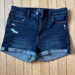 Abercrombie & Fitch Dark Blue Jean Shorts